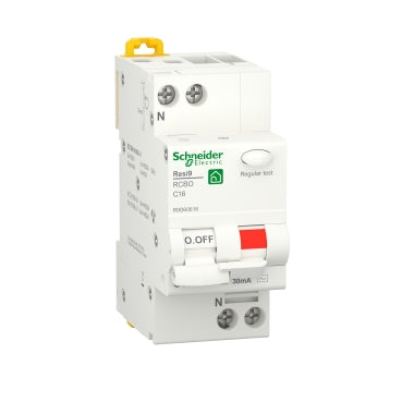 <tc>R9D60616 | Schneider Electric Disyuntores de corriente residual (RCBO), Resi9, 1P+N, 16 A, curva C, 4500 A, 30 mA, tipo AC</tc>