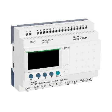 SR3B261BD | Schneider Electric Smart relay modulare Zelio Logic - 26 I/O - 24 V CC - Orologio - Display